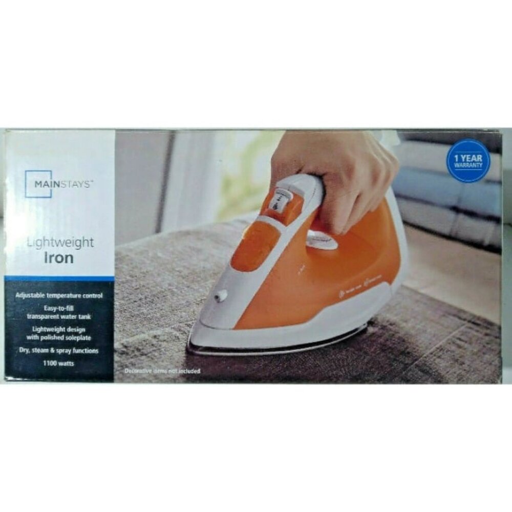 Mainstays 1100W Lightweight Steam Iron